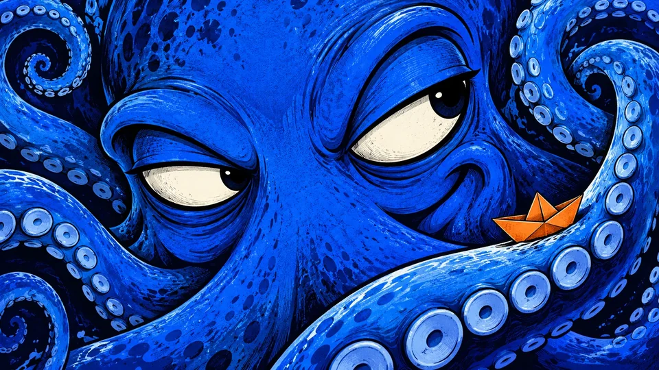 Blaues Mira-Motiv für den ersten Monitor